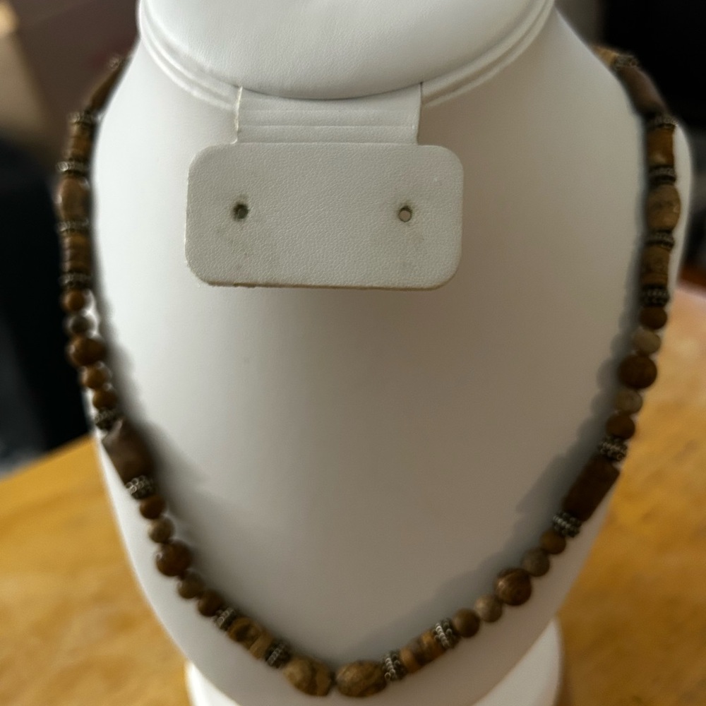 Vintage Brown Beaded Necklace
